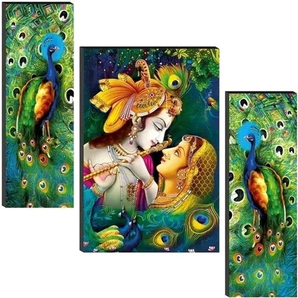 Free Delivery  B Art Shri Radha Krishan Painting Self Adhesive  - Free Size