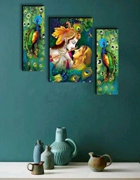 Free Delivery  B Art Shri Radha Krishan Painting Self Adhesive  - Free Size