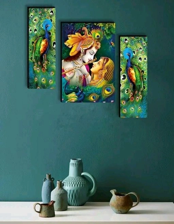 Free Delivery  B Art Shri Radha Krishan Painting Self Adhesive  - Free Size