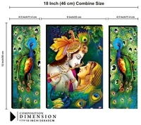 Free Delivery  B Art Shri Radha Krishan Painting Self Adhesive  - Free Size