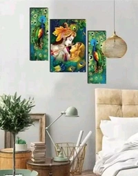 Free Delivery  B Art Shri Radha Krishan Painting Self Adhesive  - Free Size