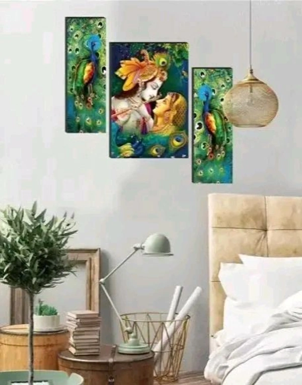 Free Delivery  B Art Shri Radha Krishan Painting Self Adhesive  - Free Size