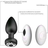 New Arrival  Wireless Remote Control Butt Plug Vibrator & Prostate Massager for Men & Women - Both Men And Women, ABS + Silicone, Length: 9cm.   Width: 3.5cm
