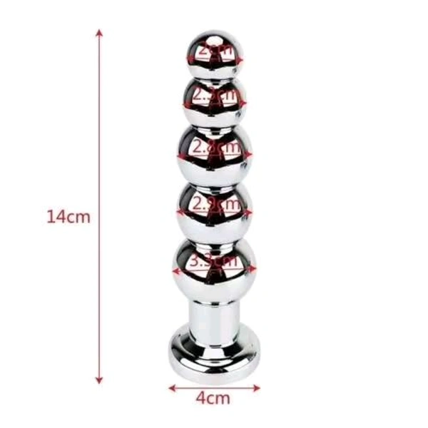 Spectacular Jewel Plated Metal An*l Beads - Men and Women, Stainless Steel - Mercury, Stainless Steel