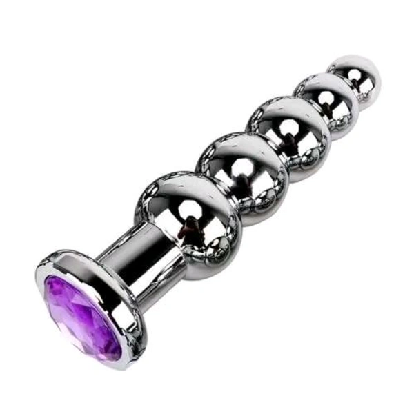 Spectacular Jewel Plated Metal An*l Beads - Men and Women, Stainless Steel - Mercury, Stainless Steel