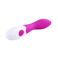 Joy Pink and White 7 Speed  Vibrator - Hot Pink, Silicone, 6 Inch