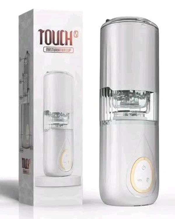 
TOUCH Space Sliver 10 Mode Auto Rotation & Thrusting Masturbator Cup For Men - Silver, ABS+ Silicone, Men