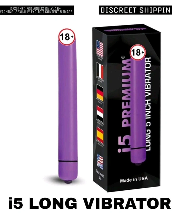 i5 Premium Long Vibrator For Women - Women, Purple, 7 Inch