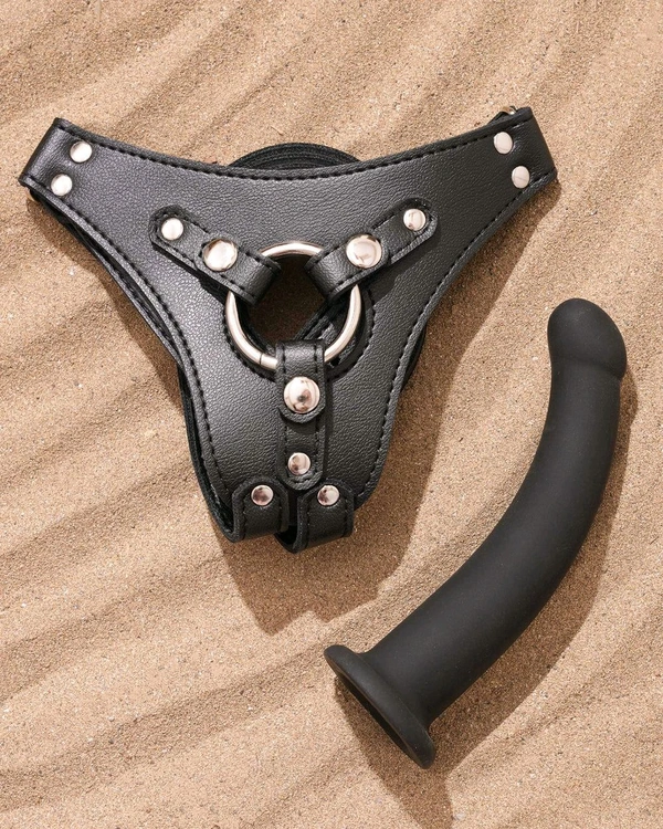  Strap - On Dildo with harness: Explore pleasure with comfort and control - Black, Couple, Medical-grade silicone
