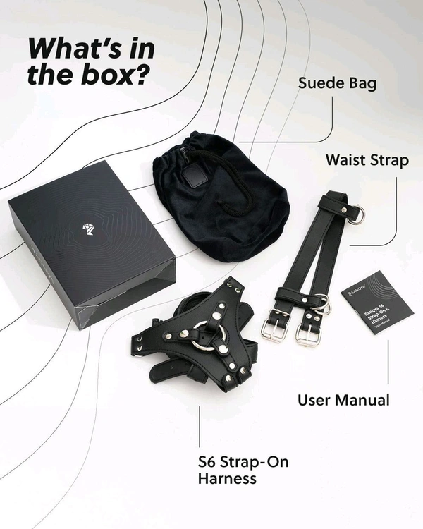  Strap - On Dildo with harness: Explore pleasure with comfort and control - Black, Couple, Medical-grade silicone