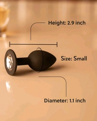 Superior Medical Grade Silicone Butt Plug for intense Pleasure - 3.8 Inch, Black, Silicone