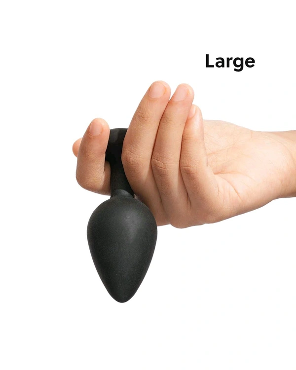 Superior Medical Grade Silicone Butt Plug for intense Pleasure - 3.8 Inch, Black, Silicone
