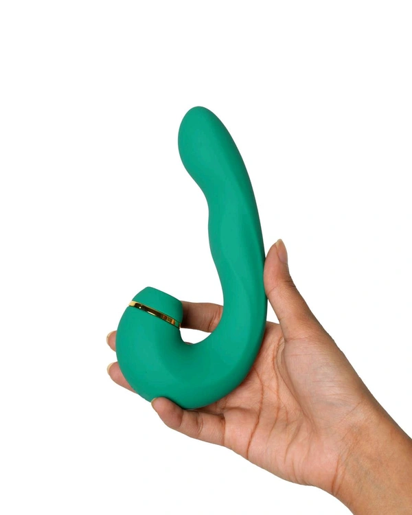 Advanced Flicking Massager with multiple functions - Silicone, Eastern Blue, 5.5 Inch