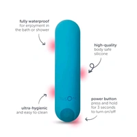 plusOne  Waterproof and Rechargeable Vibrating Bullet - Eastern Blue, Women, 5.6 Inch