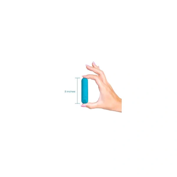 plusOne  Waterproof and Rechargeable Vibrating Bullet - Eastern Blue, Women, 5.6 Inch