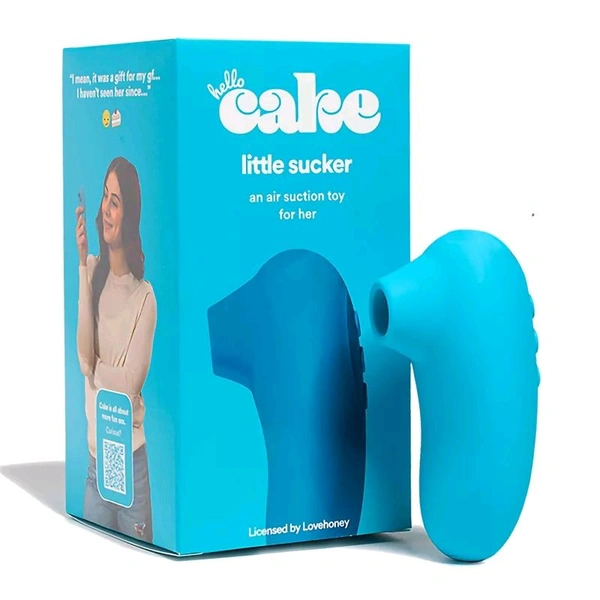 hello Cake  Little Sucker Clitoral Stimulator - body-safe materials, Eastern Blue, Women