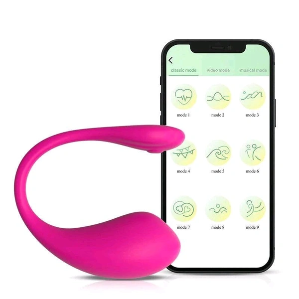 Bluetooth Love Egg Vibrator for Women - Silicone, 95*85*35mm, Tickle Me Pink