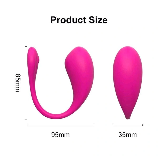 Bluetooth Love Egg Vibrator for Women - Silicone, 95*85*35mm, Tickle Me Pink