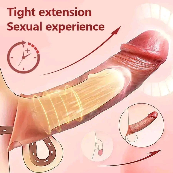 App Controlled Vibrating Cock Sleeve - Silicone, Women, 6 Inch