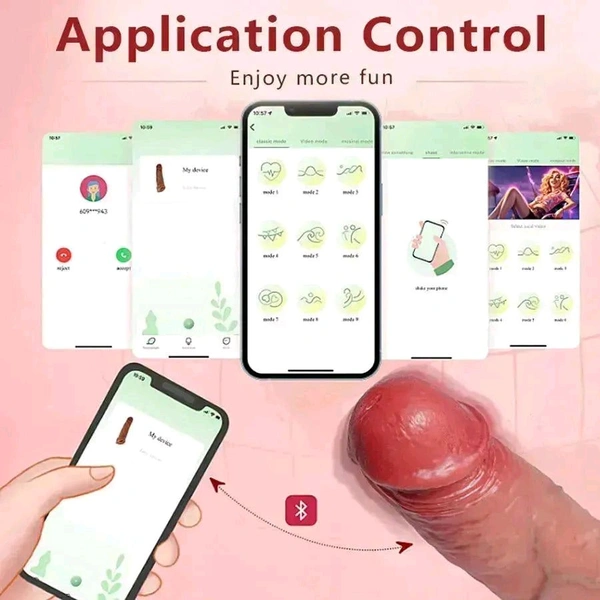 App Controlled Vibrating Cock Sleeve - Silicone, Women, 6 Inch