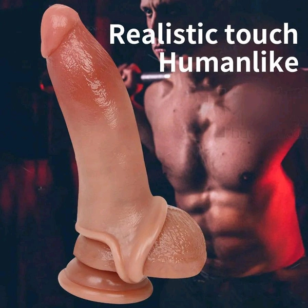 Realistic Silicone Penis Extender Sleeve - Men, Silicone, 5.5 Inch
