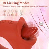 Sweet Tongue Silicone Clitoral Stimulator for Women - Wild Watermelon, Silicone+ABS, Women