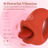 Sweet Tongue Silicone Clitoral Stimulator for Women - Wild Watermelon, Silicone+ABS, Women
