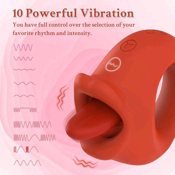 Sweet Tongue Silicone Clitoral Stimulator for Women - Wild Watermelon, Silicone+ABS, Women