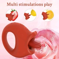 Sweet Tongue Silicone Clitoral Stimulator for Women - Wild Watermelon, Silicone+ABS, Women
