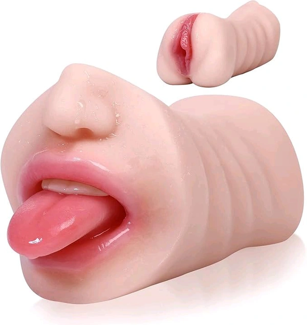 Two in one masturbator - Cameo, Soft Silicone, 9 Inch