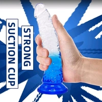 Crystal Silicon Dildo With Strong Suction Cup - 7.5 Inch, Silicone, Women