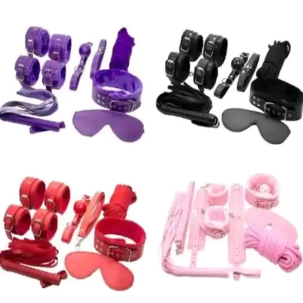 BDSM Kit For Extra Pleasure - Purple, Leather, Couple