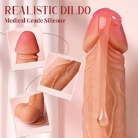 Thrusting Dildo Sex Toys Dildos | Adult Sex Toy Realistic Vibrator - 6.7 Inch, Soft silicone, Tan