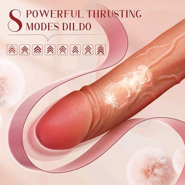 Thrusting Dildo Sex Toys Dildos | Adult Sex Toy Realistic Vibrator - 6.7 Inch, Soft silicone, Tan