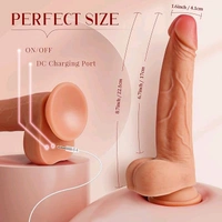 Thrusting Dildo Sex Toys Dildos | Adult Sex Toy Realistic Vibrator - 6.7 Inch, Soft silicone, Tan