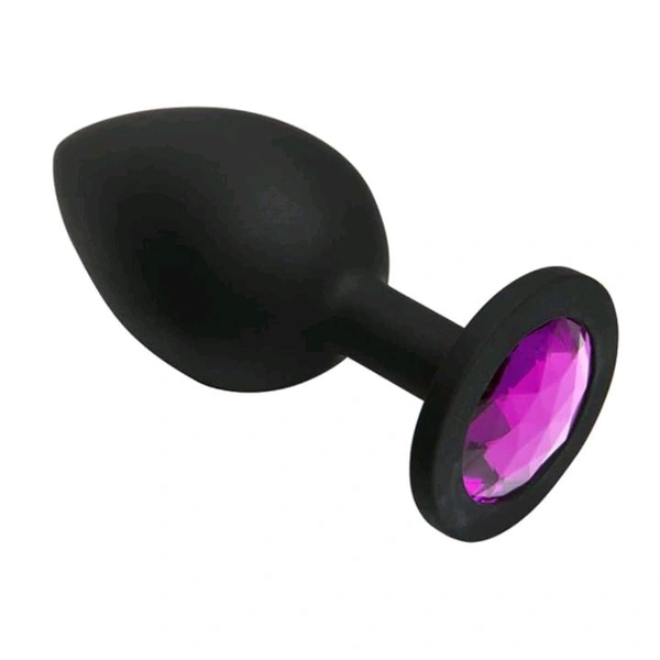 Silicon Anal Plug - 3.5, Silicone, Black
