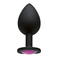 Silicon Anal Plug - 3.5, Silicone, Black