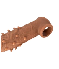 Soft Spike Sleeve 5 Inch With Testical Holder - Men, Silicone, 6 Inch