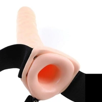 Hollow Strap-on Dildo - Couple, Silicone, 7.5 Inch