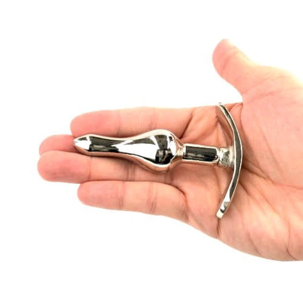 Metal anal plug A - Stainless steel, 3 Inch