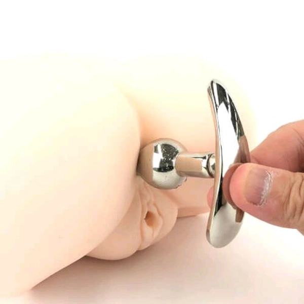 Metal anal plug A - Stainless steel, 3 Inch