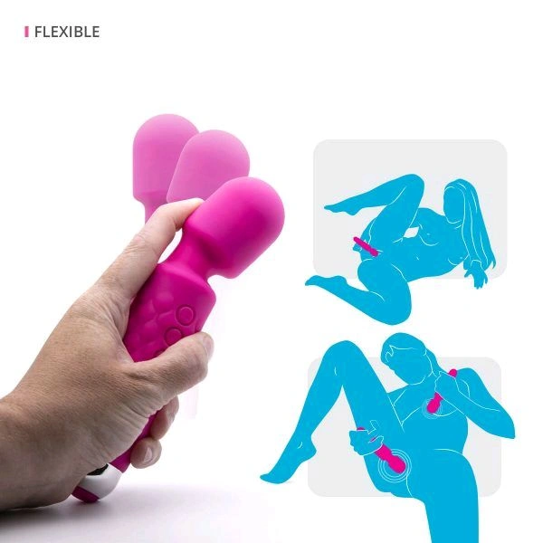 Mini Wand Vibrator 20 Speeds - Electric Violet, Silicone