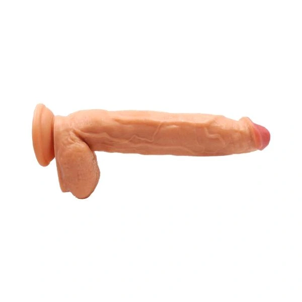 New Arrivals  Huge 12 inch Realistic Dildo - Tan, Silicone, 12 Inches