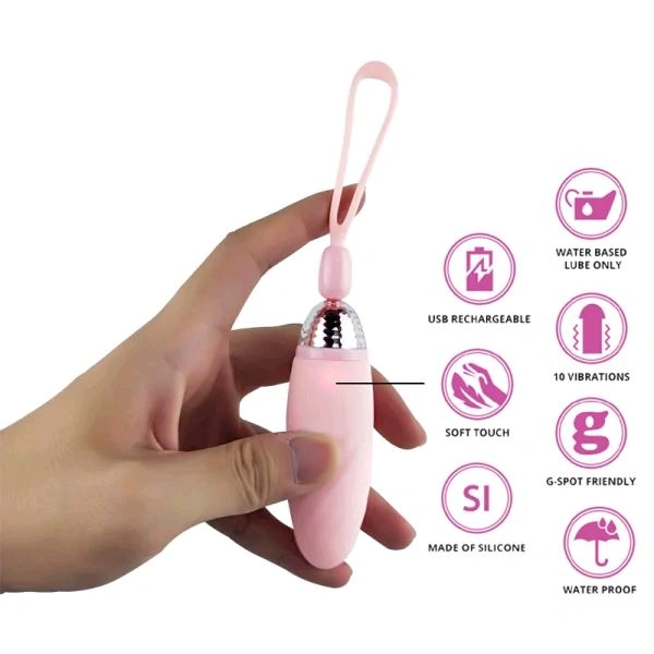 New Arrival  Secret Surprise 10 Function Wireless Love Egg Vibrator - Lavender Rose, Silicone