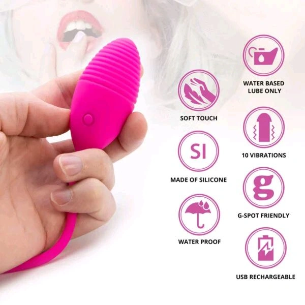 New Arrival  Dancing Fairy Egg Vibrator - Tickle Me Pink, Silicone