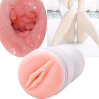New Arrival  Life-Like Male Masturbator - White, TPR / Medical Grade TPR+ Soft Silicone, 16 cm×6 cm