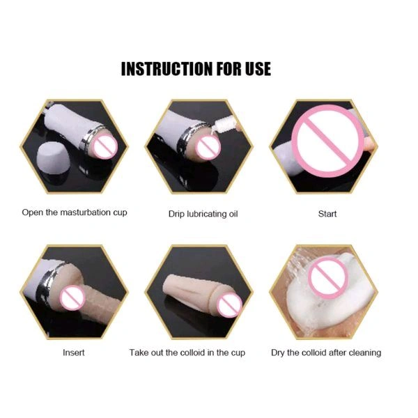 New Arrival  A8 Hands-Free Masturbation Cup - White, Abs+ Soft Silicone