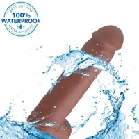Rotating The Expert Silicone Dildo - Morocco Brown, Silicone, 7.5 Inches