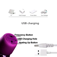 Powerful G-Spot Vibrator - High Grade Silicone, Purple, 5.2 Inches