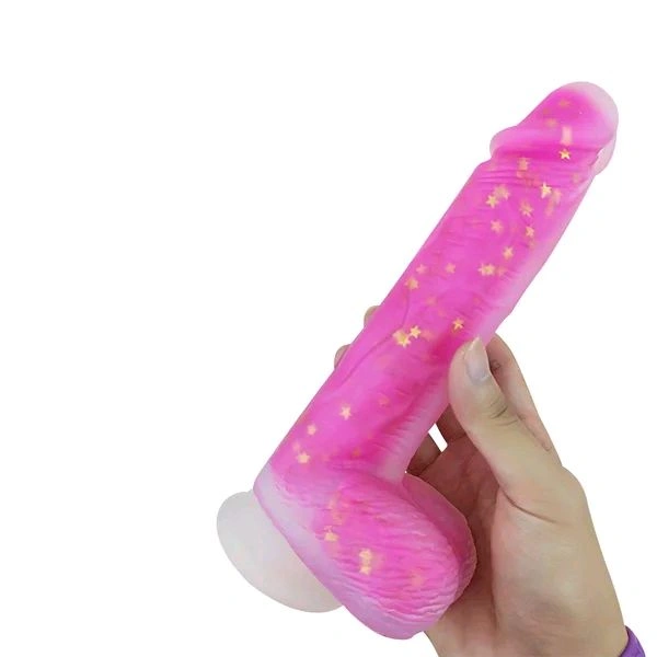 Star Dildo - Silicone, Insertable: 6.5 Inch, Pink Flamingo